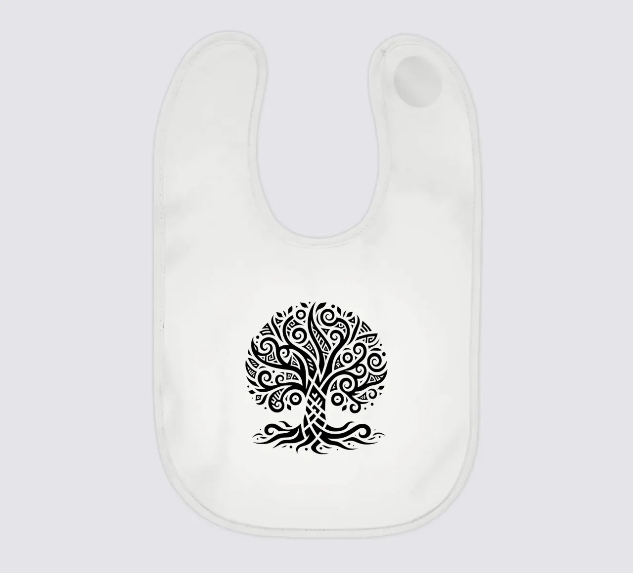 Albero della vita in bianco e nero bavaglino da Spiritual Touch