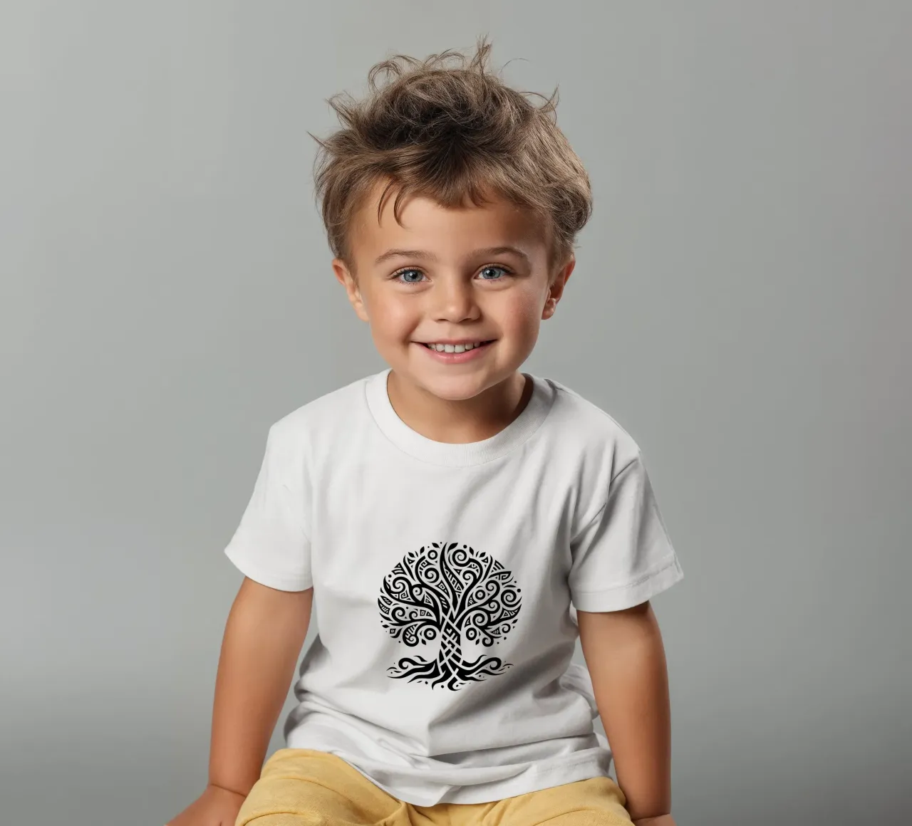 Albero della vita in bianco e nero t-shirt bambini da Spiritual Touch