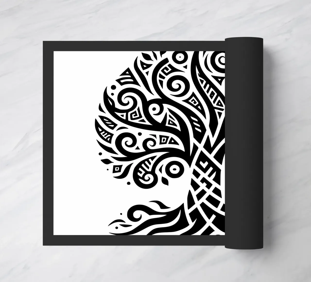 Albero della vita in bianco e nero zerbino da Spiritual Touch