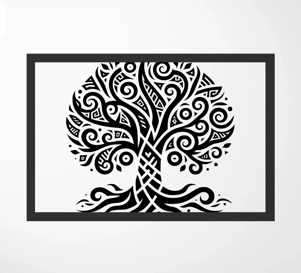 Albero della vita in bianco e nero zerbino da Spiritual Touch