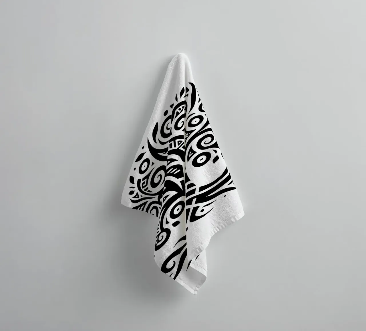 Albero della vita in bianco e nero asciugamano da bagno da Spiritual Touch