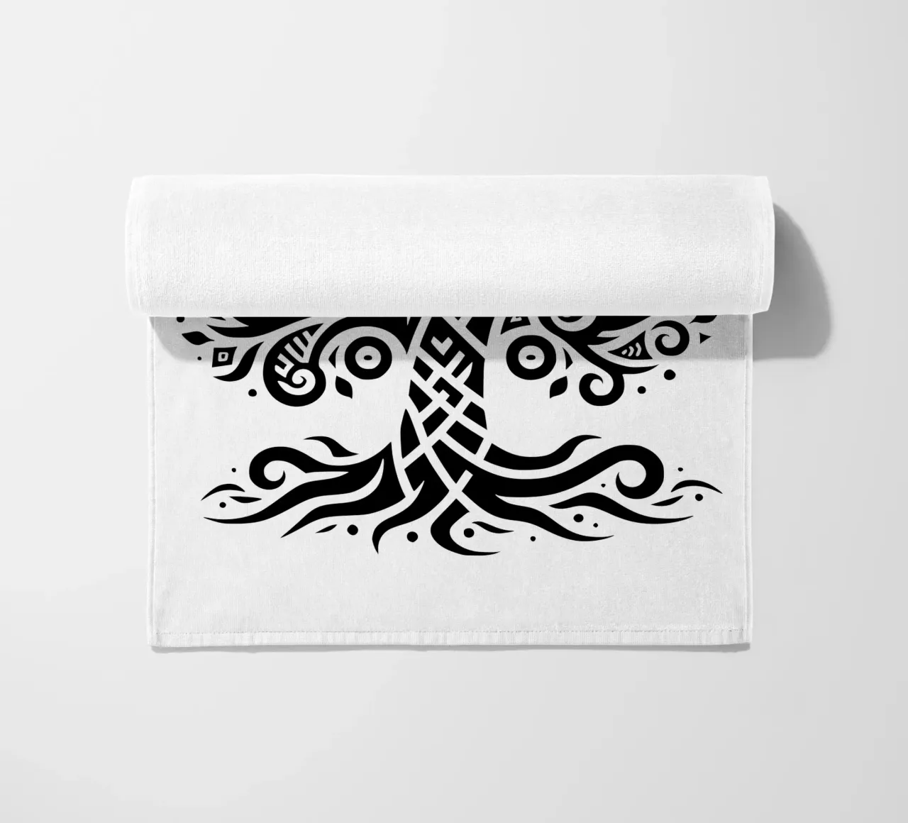 Albero della vita in bianco e nero telo mare da Spiritual Touch