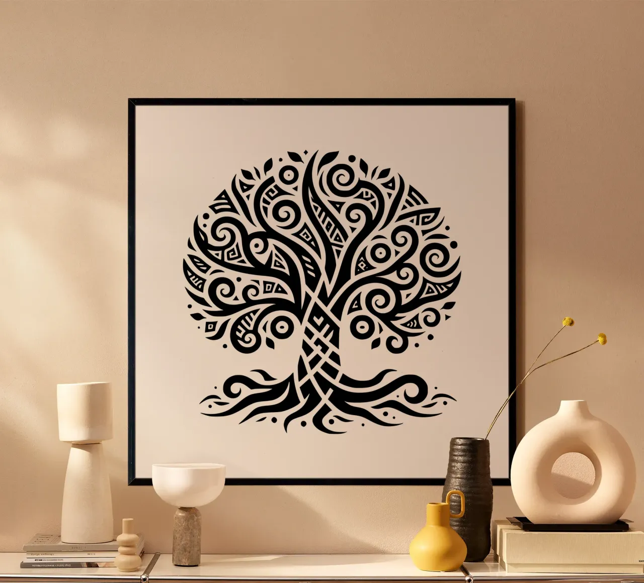 Albero della vita in bianco e nero carta hahnemühle da Spiritual Touch
