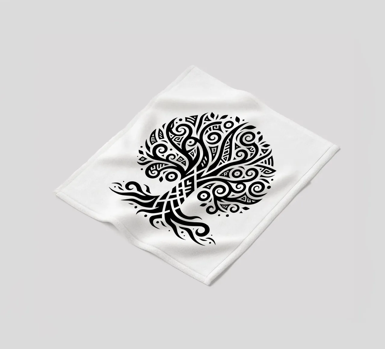 Albero della vita in bianco e nero coperta in pile da Spiritual Touch