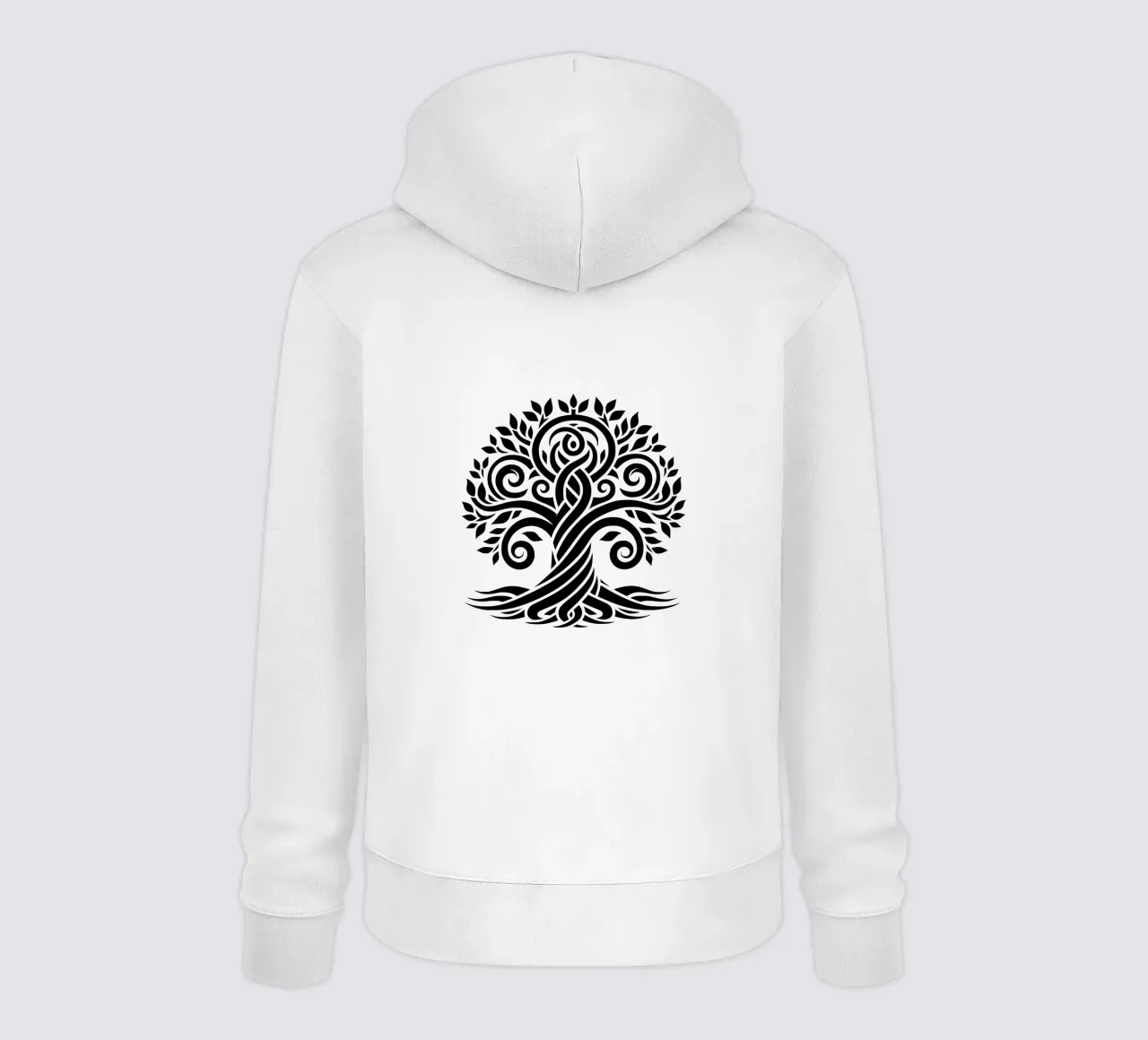 Albero della vita in bianco e nero felpa con cappuccio da Spiritual Touch
