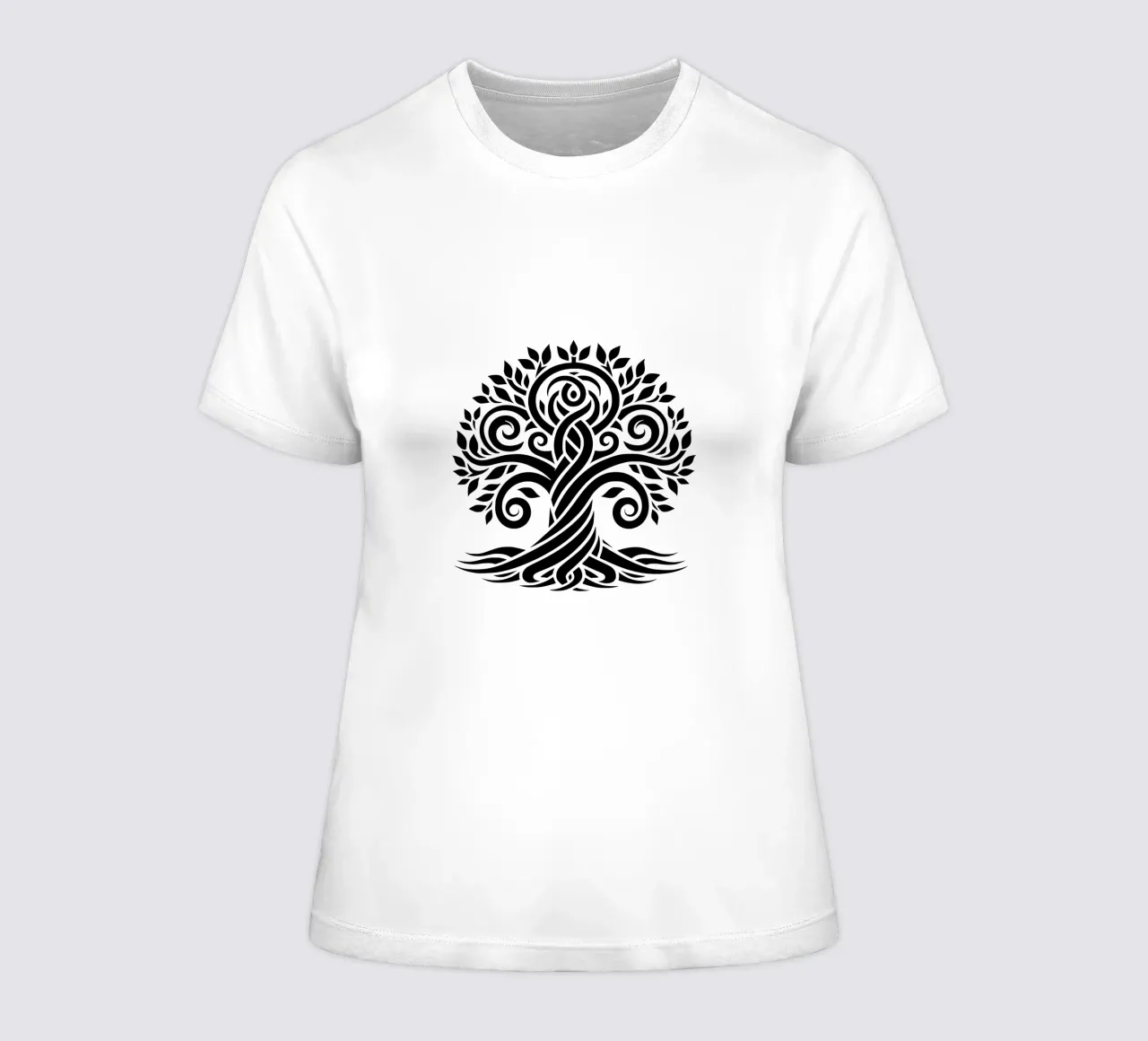 Albero della vita in bianco e nero t-shirt da donna da Spiritual Touch