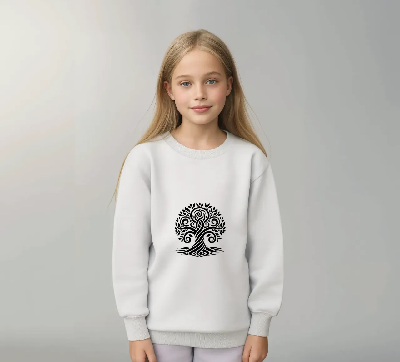 Albero della vita in bianco e nero felpa bambino da Spiritual Touch