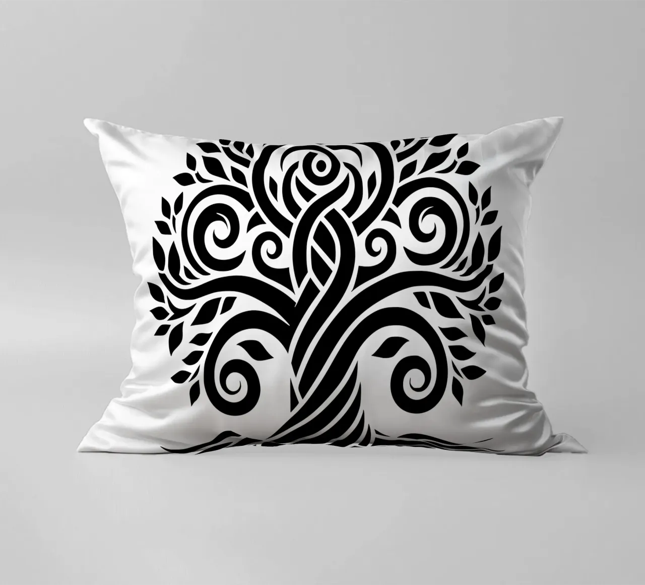 Albero della vita in bianco e nero cuscino da Spiritual Touch