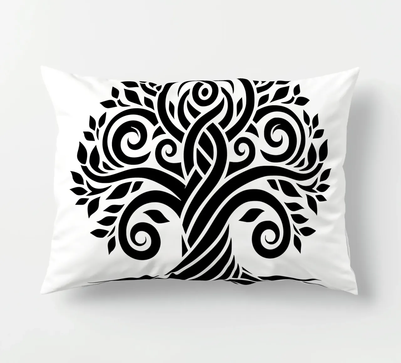 Albero della vita in bianco e nero cuscino da Spiritual Touch