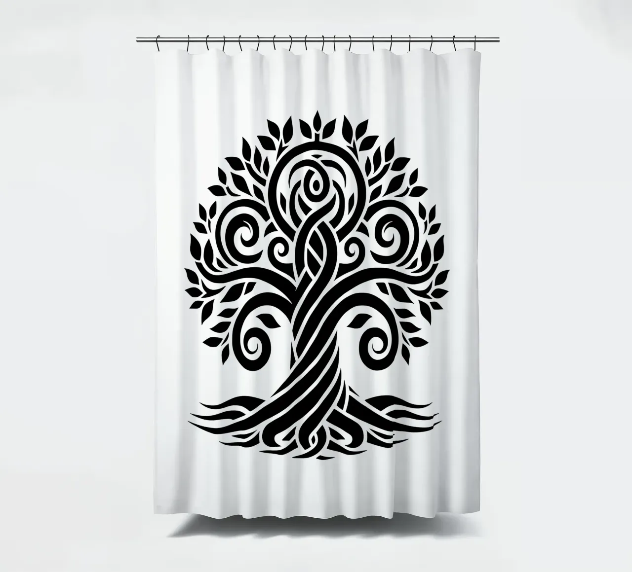 Albero della vita in bianco e nero tenda da doccia da Spiritual Touch