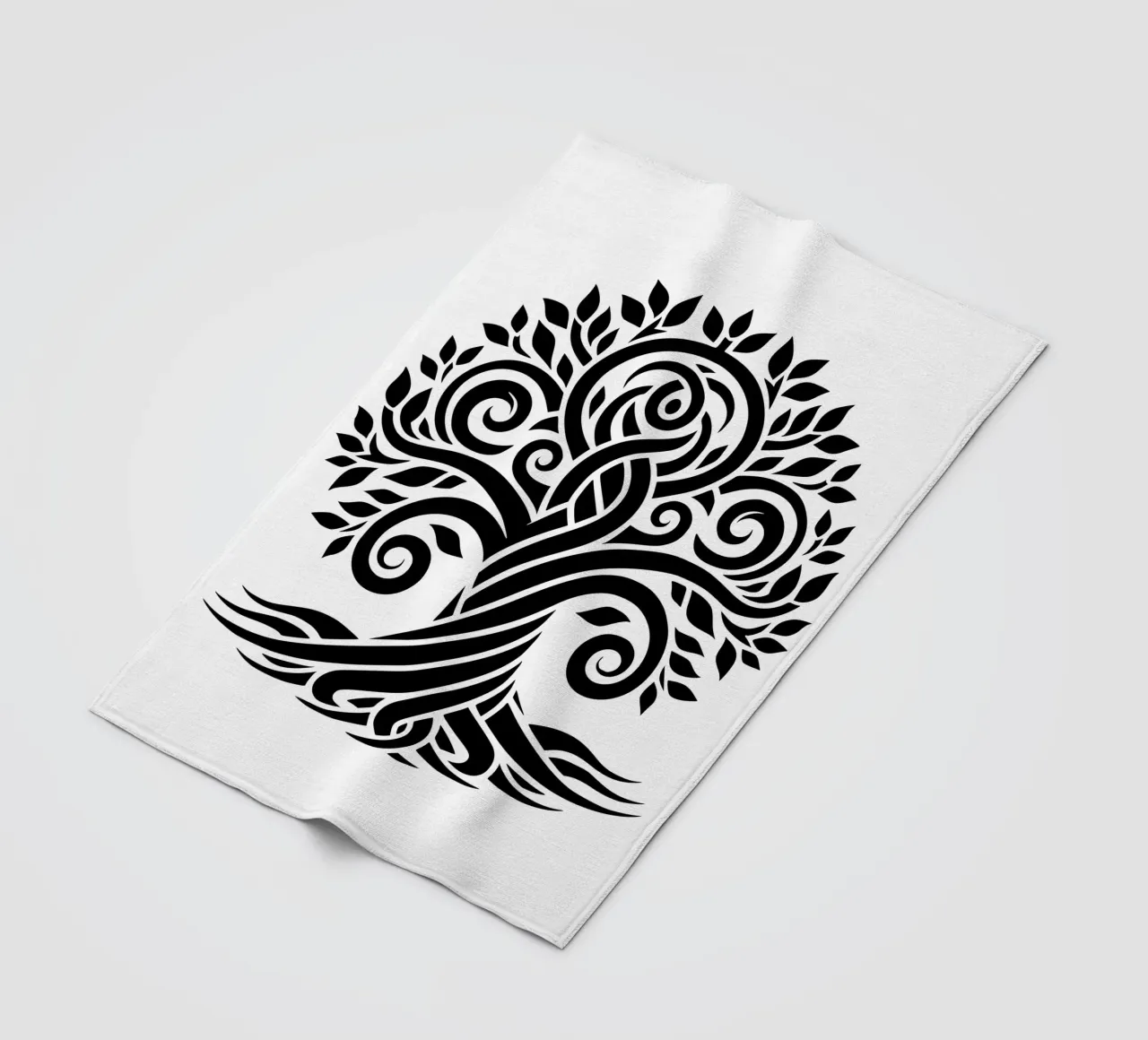 Albero della vita in bianco e nero coperta in pile da Spiritual Touch