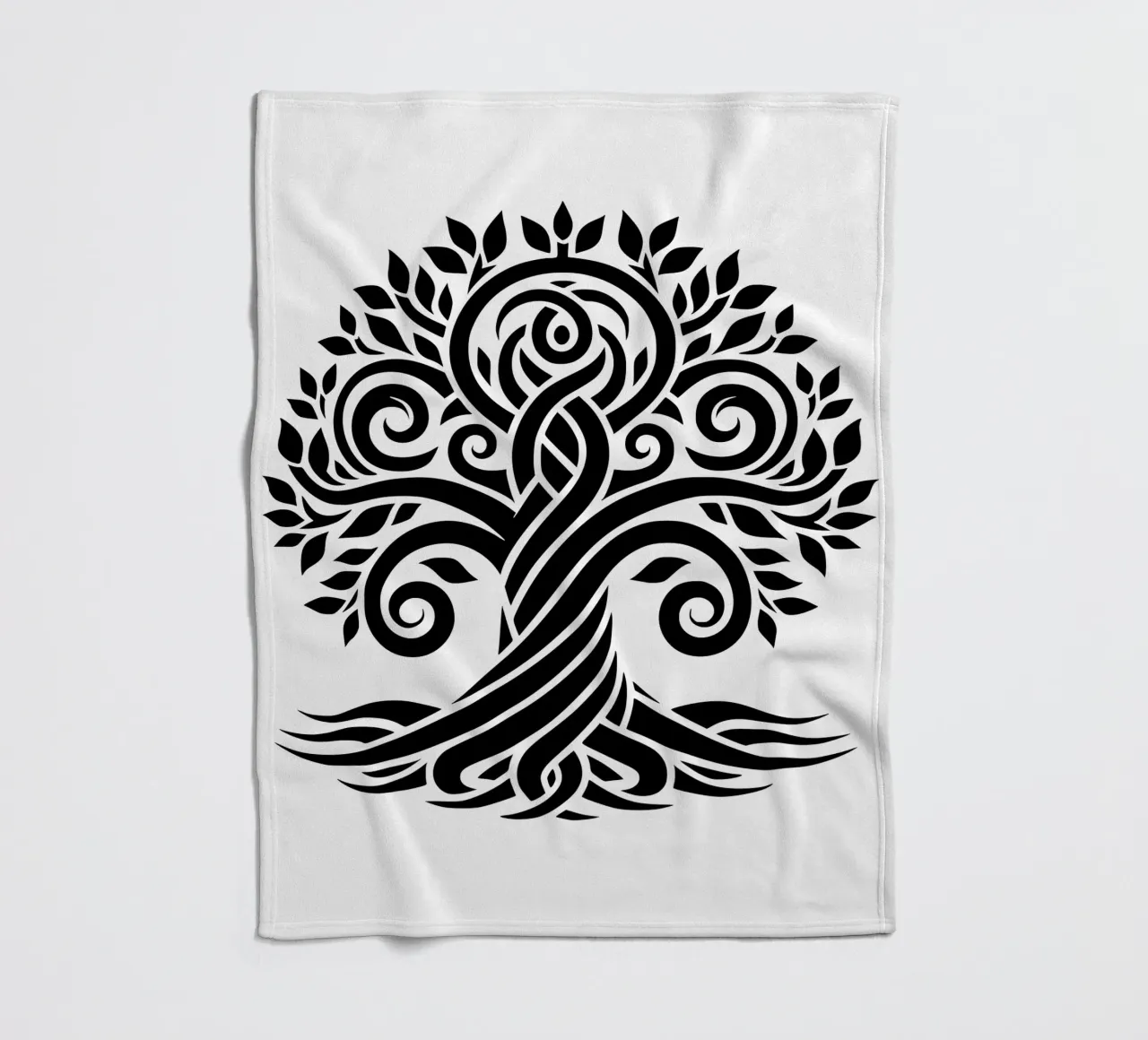 Albero della vita in bianco e nero coperta in pile da Spiritual Touch
