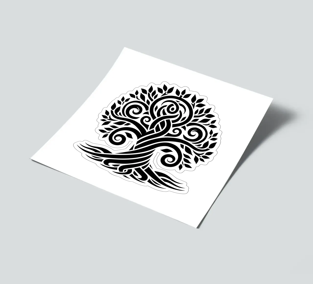 Albero della vita in bianco e nero foglio adesivo da Spiritual Touch