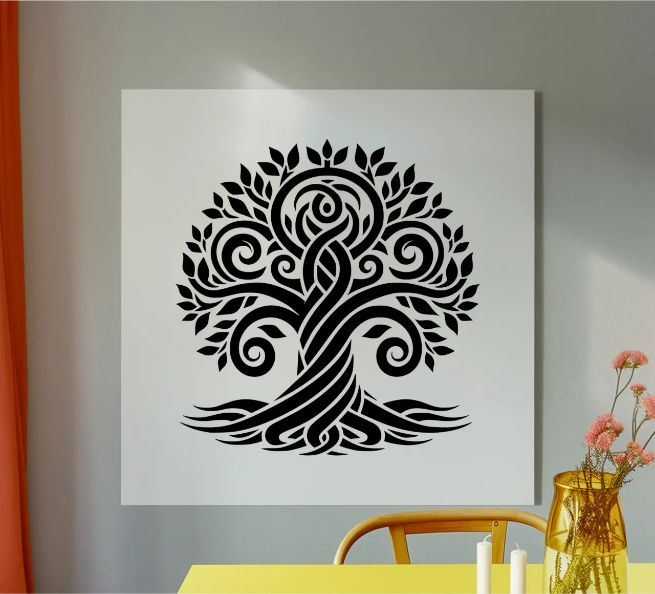 Albero della vita in bianco e nero plexiglass da Spiritual Touch