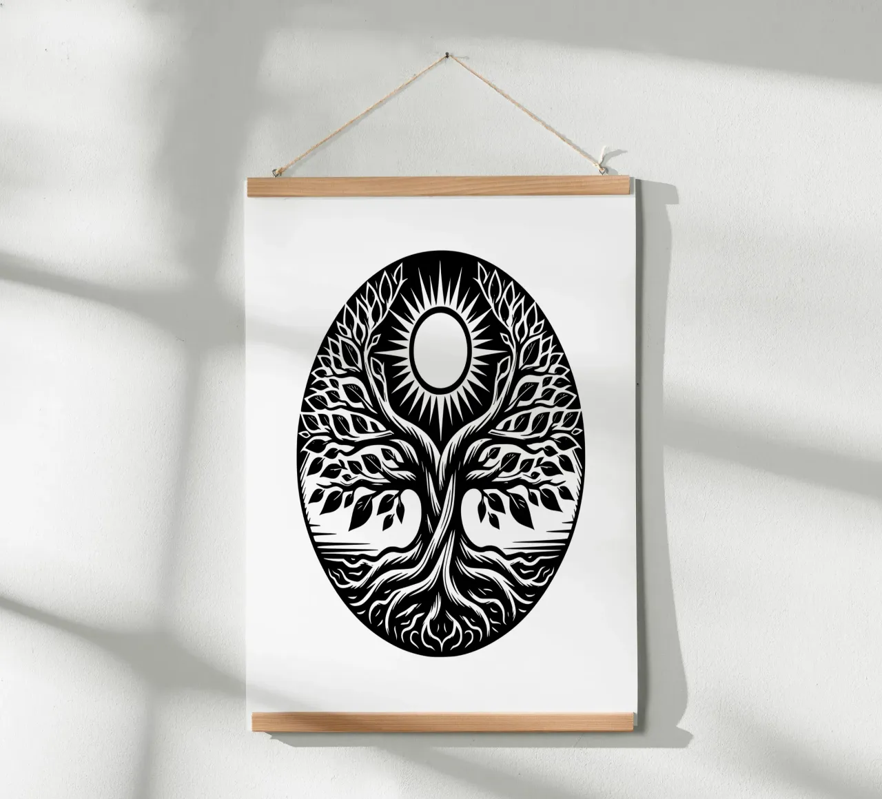 Albero della vita in bianco e nero carta hahnemühle da Spiritual Touch