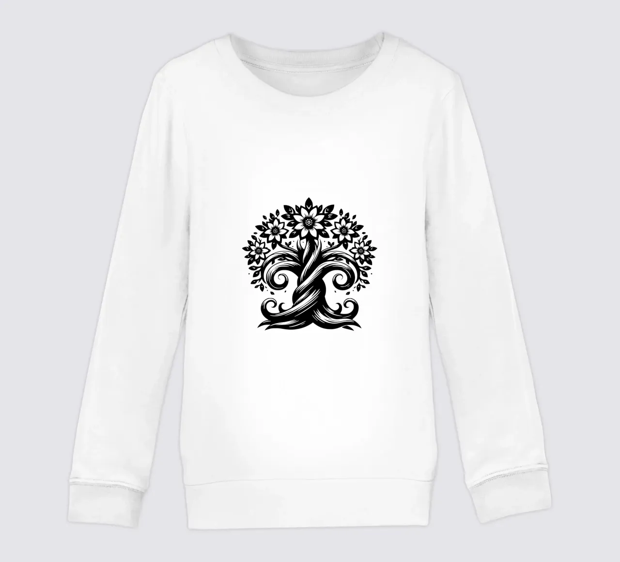 Albero della vita in bianco e nero felpa bambino da Spiritual Touch