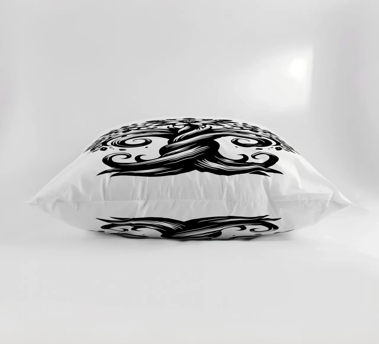 Albero della vita in bianco e nero cuscino da Spiritual Touch