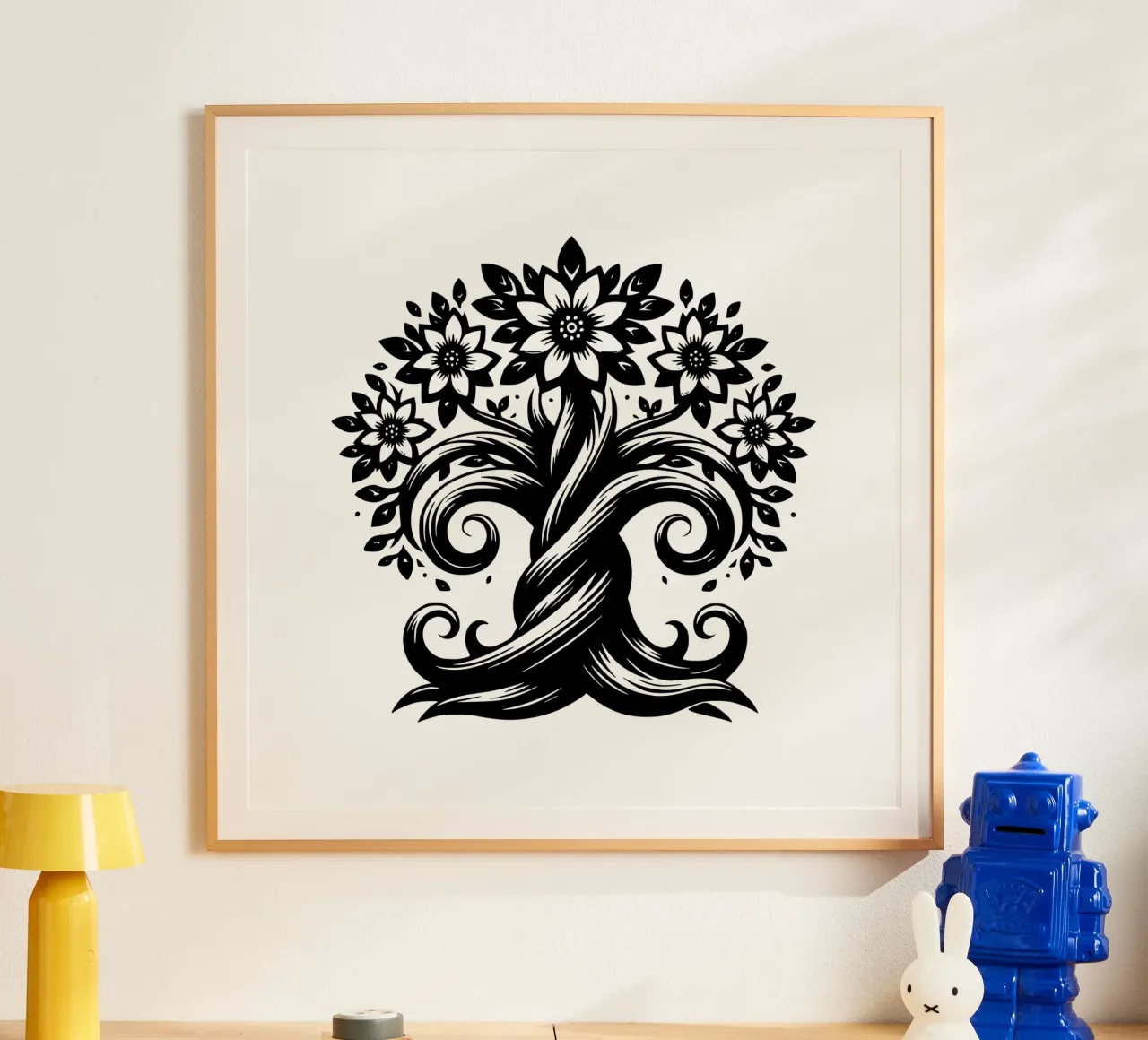Albero della vita in bianco e nero carta hahnemühle da Spiritual Touch