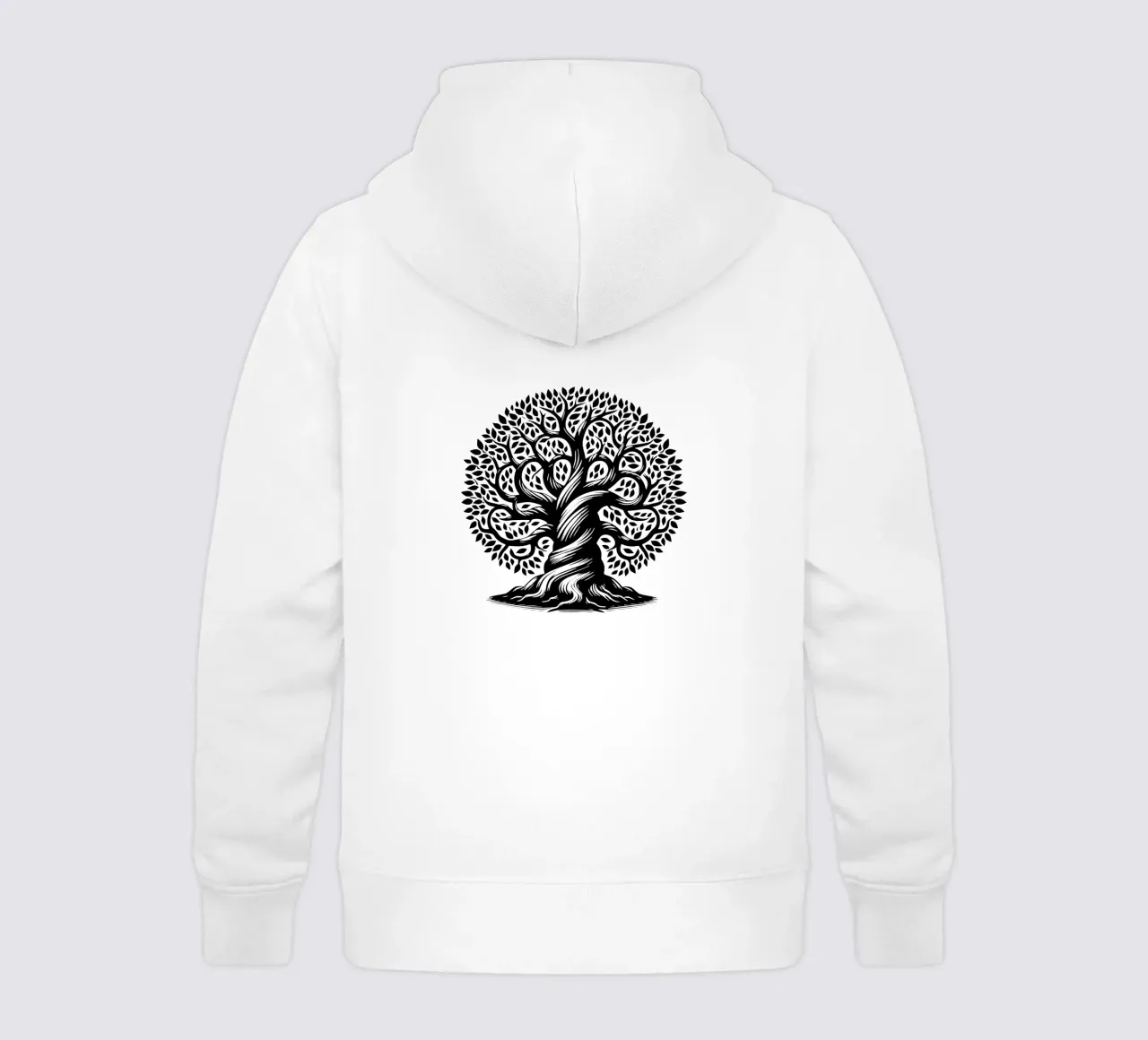 Albero della vita in bianco e nero felpa bambino con cappuccio da Spiritual Touch