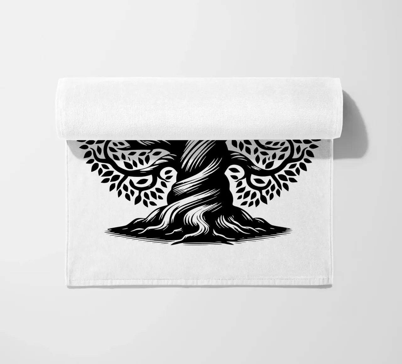 Albero della vita in bianco e nero telo mare da Spiritual Touch