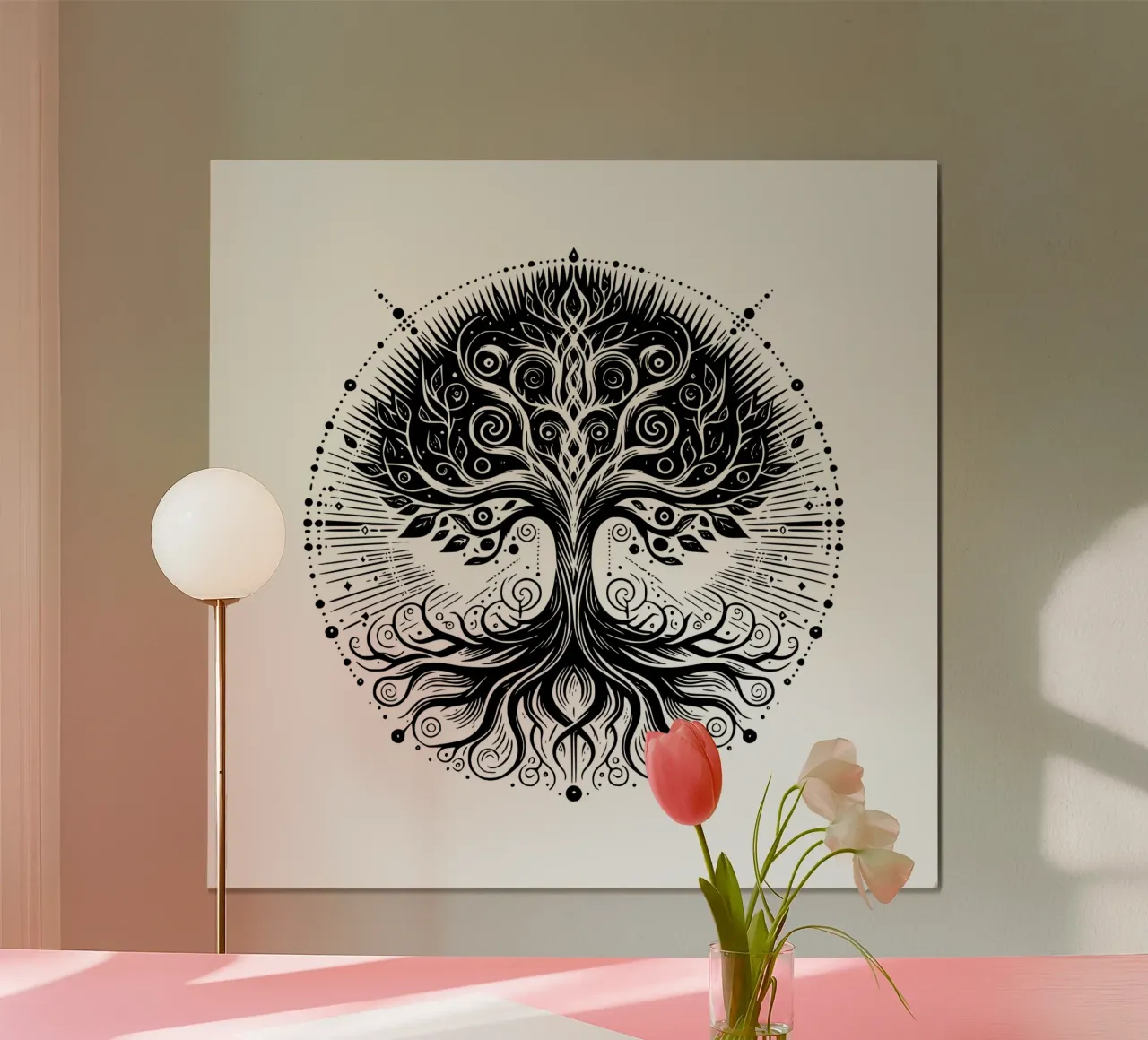 Albero della vita in bianco e nero carta hahnemühle da Spiritual Touch