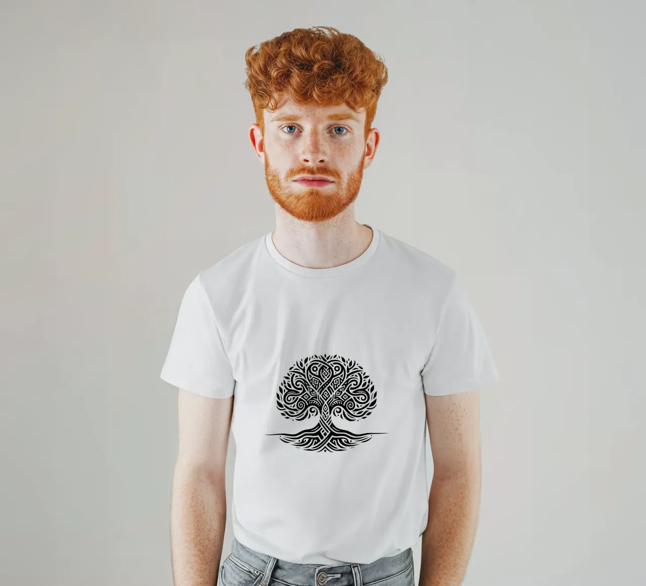 Albero della vita in bianco e nero t-shirt da Spiritual Touch