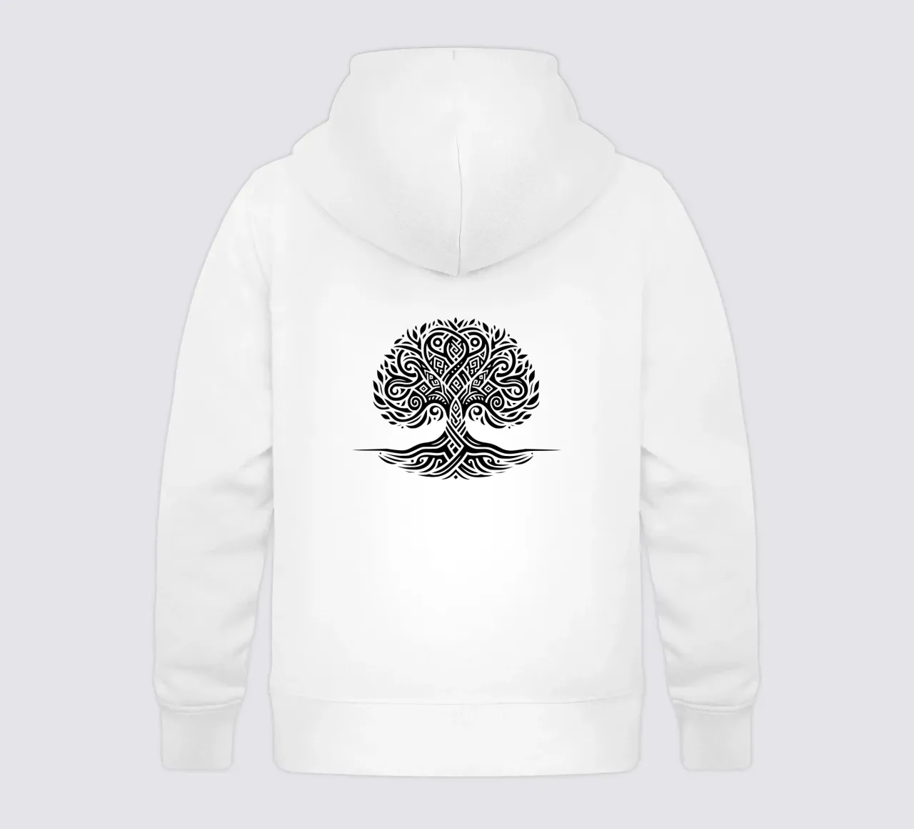 Albero della vita in bianco e nero felpa bambino con cappuccio da Spiritual Touch