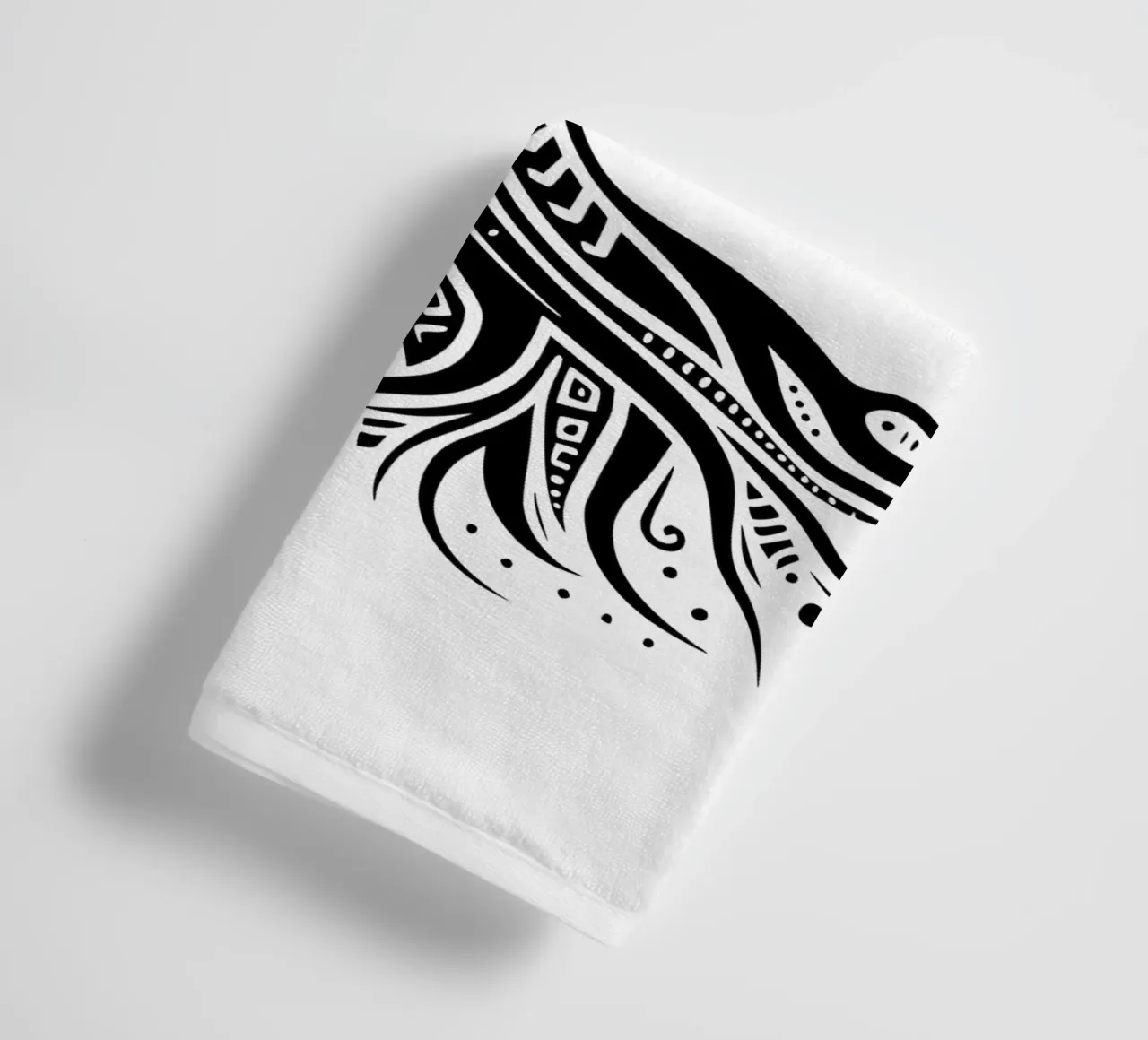 Albero della vita in bianco e nero asciugamano da bagno da Spiritual Touch