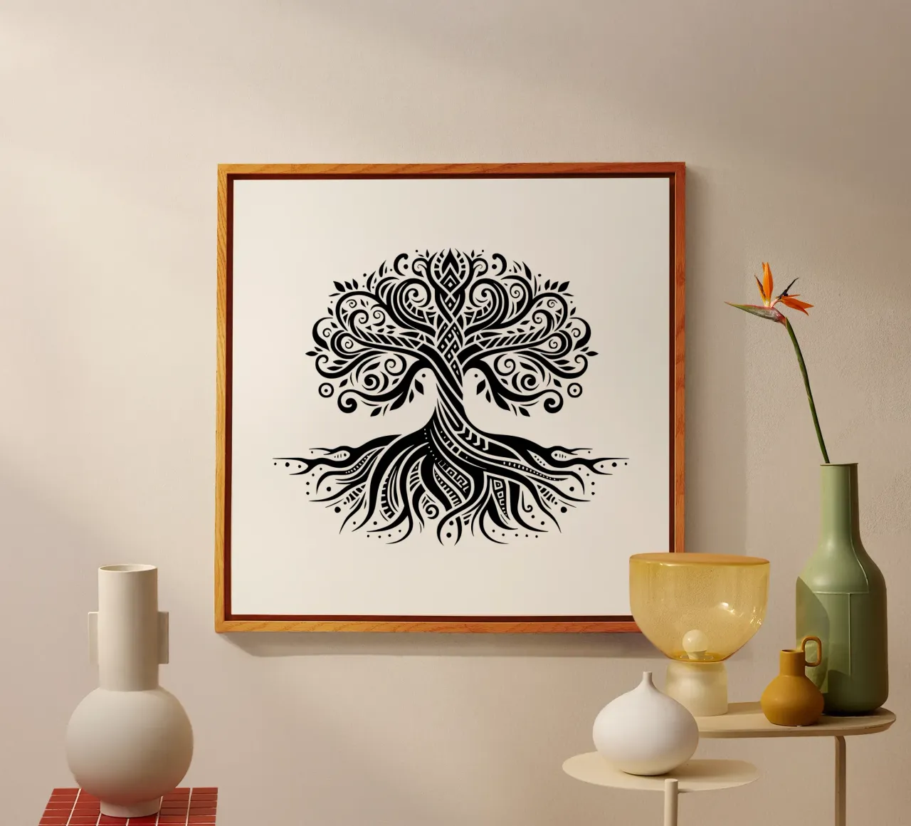Albero della vita in bianco e nero plexiglass da Spiritual Touch