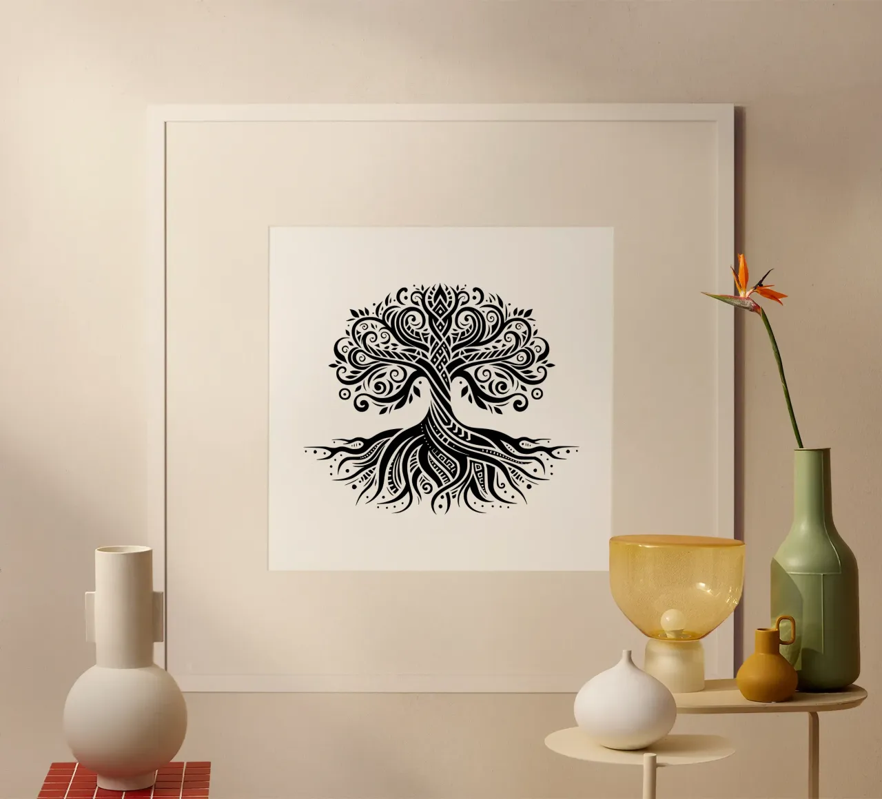Albero della vita in bianco e nero carta hahnemühle da Spiritual Touch