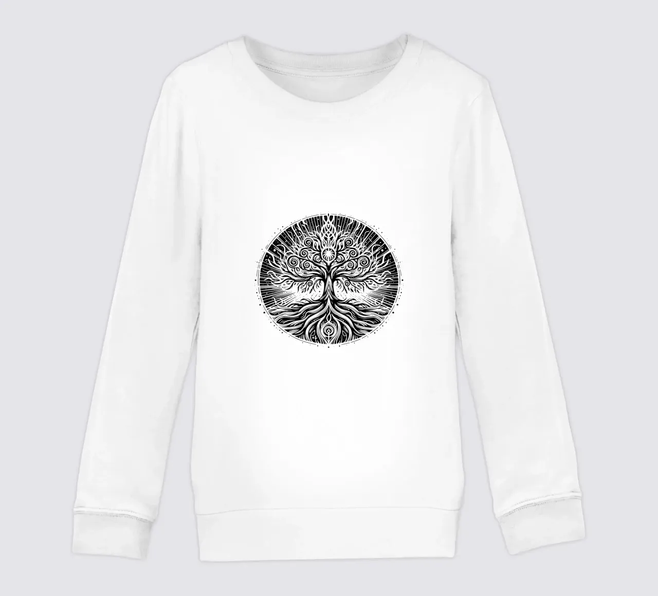 Albero della vita in bianco e nero felpa bambino da Spiritual Touch