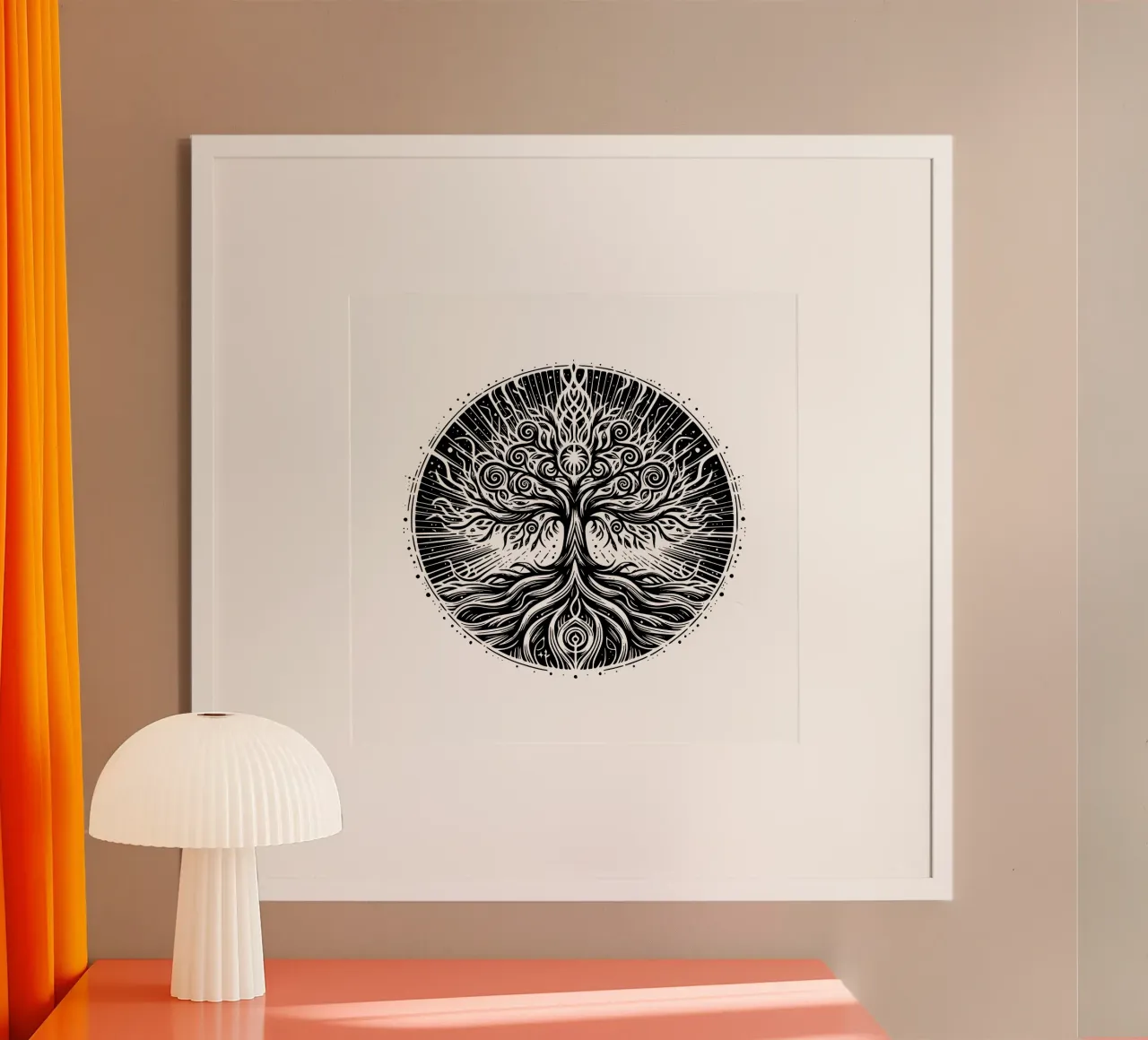 Albero della vita in bianco e nero carta hahnemühle da Spiritual Touch