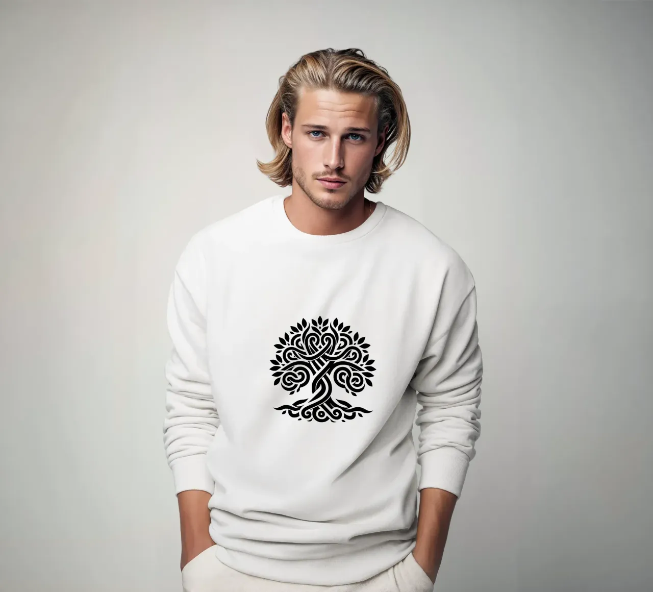 Albero della vita in bianco e nero felpa da Spiritual Touch