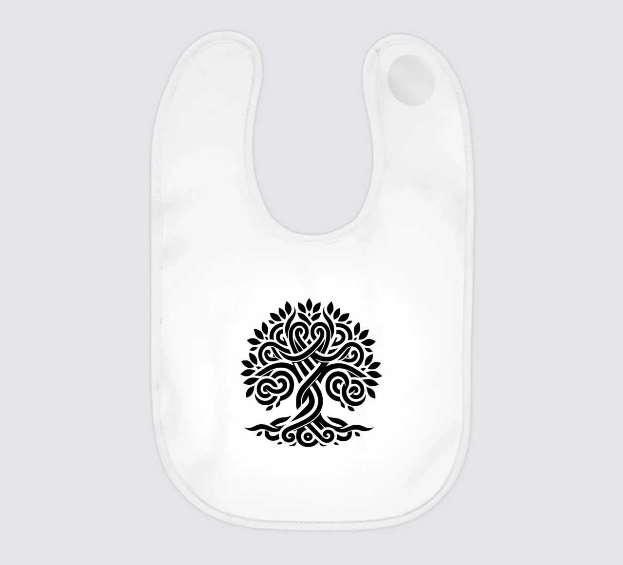 Albero della vita in bianco e nero bavaglino da Spiritual Touch