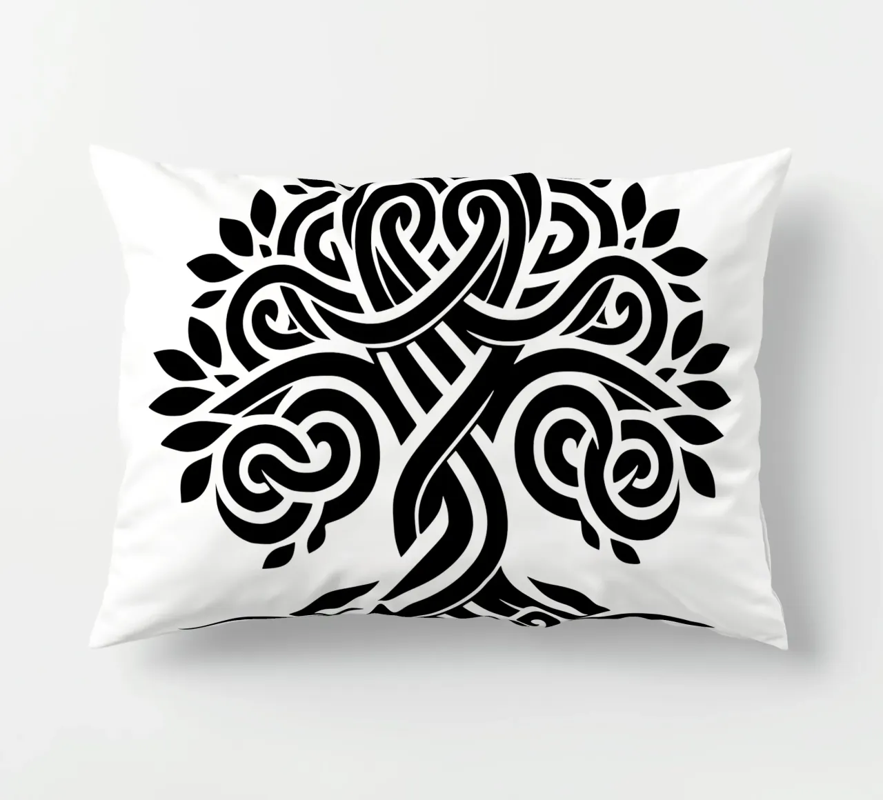 Albero della vita in bianco e nero cuscino da Spiritual Touch