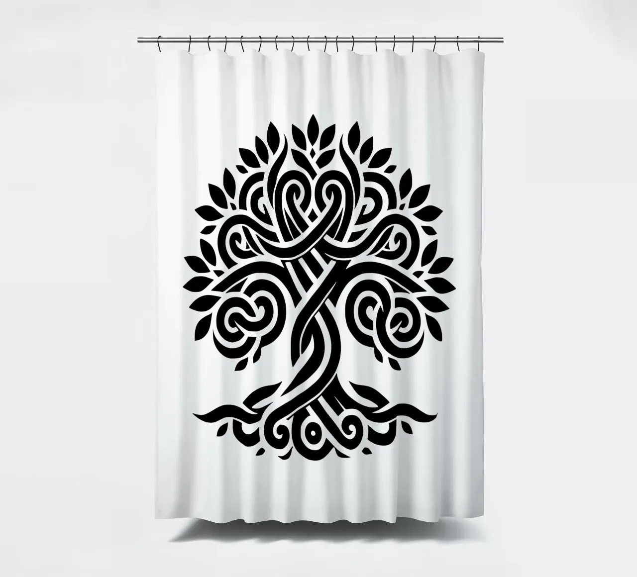 Albero della vita in bianco e nero tenda da doccia da Spiritual Touch