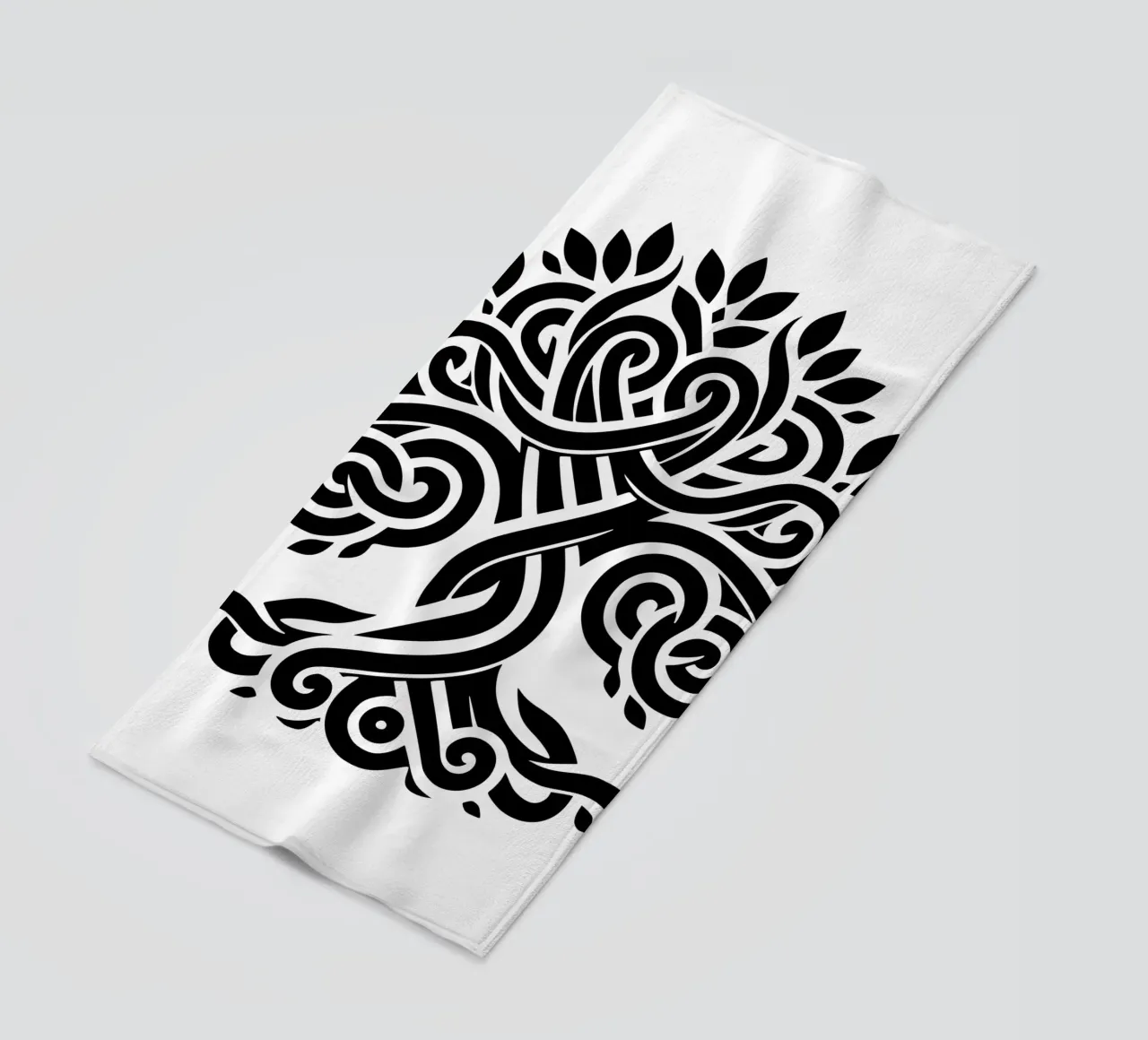 Albero della vita in bianco e nero telo mare da Spiritual Touch