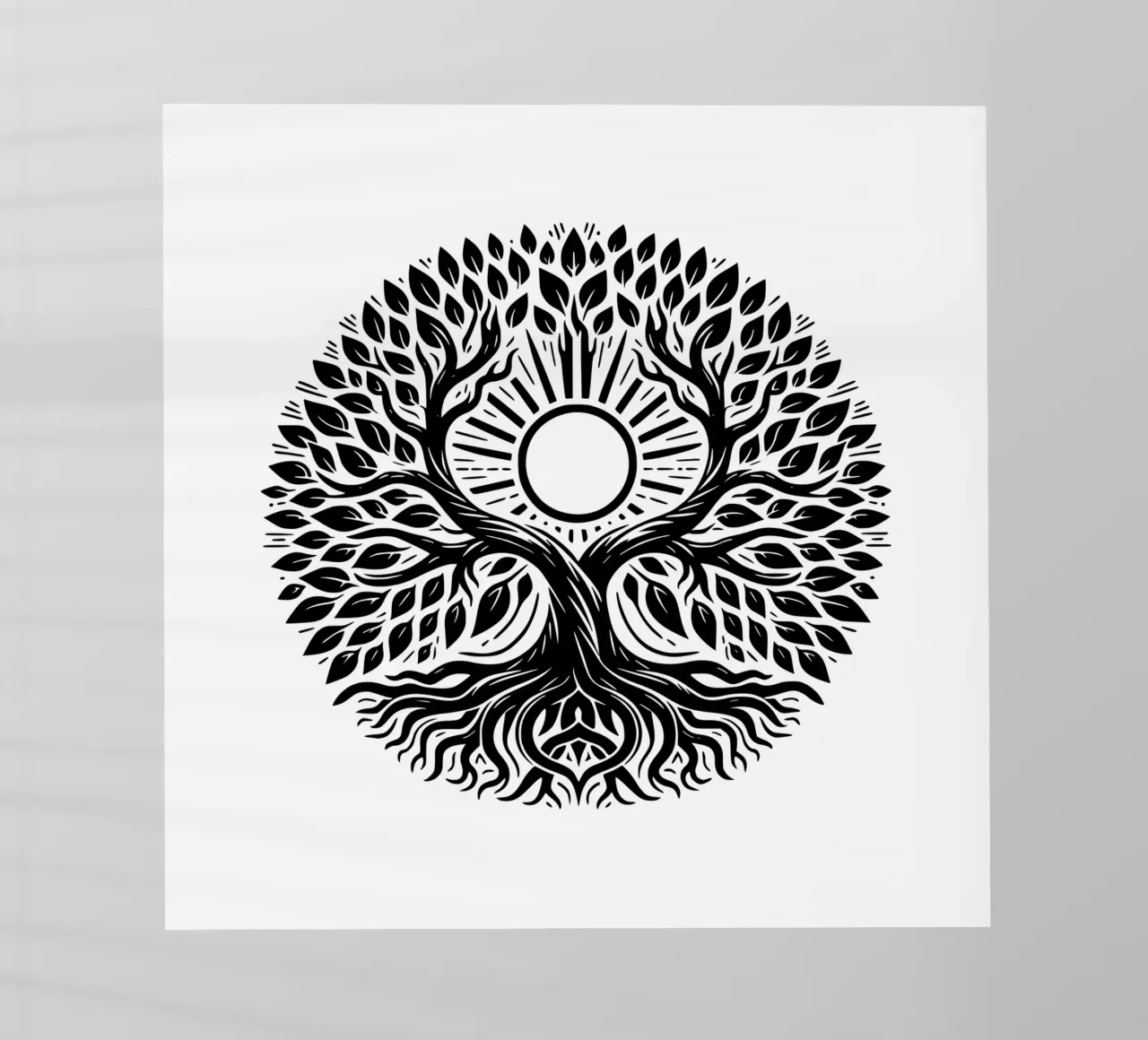 Albero della vita in bianco e nero pellicola backlit da Spiritual Touch