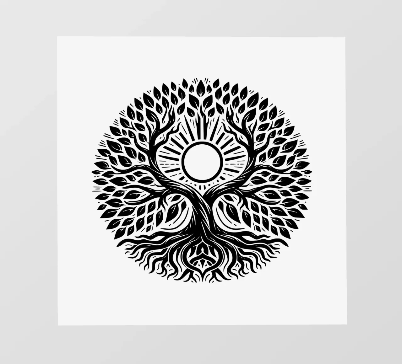 Albero della vita in bianco e nero pellicola backlit da Spiritual Touch