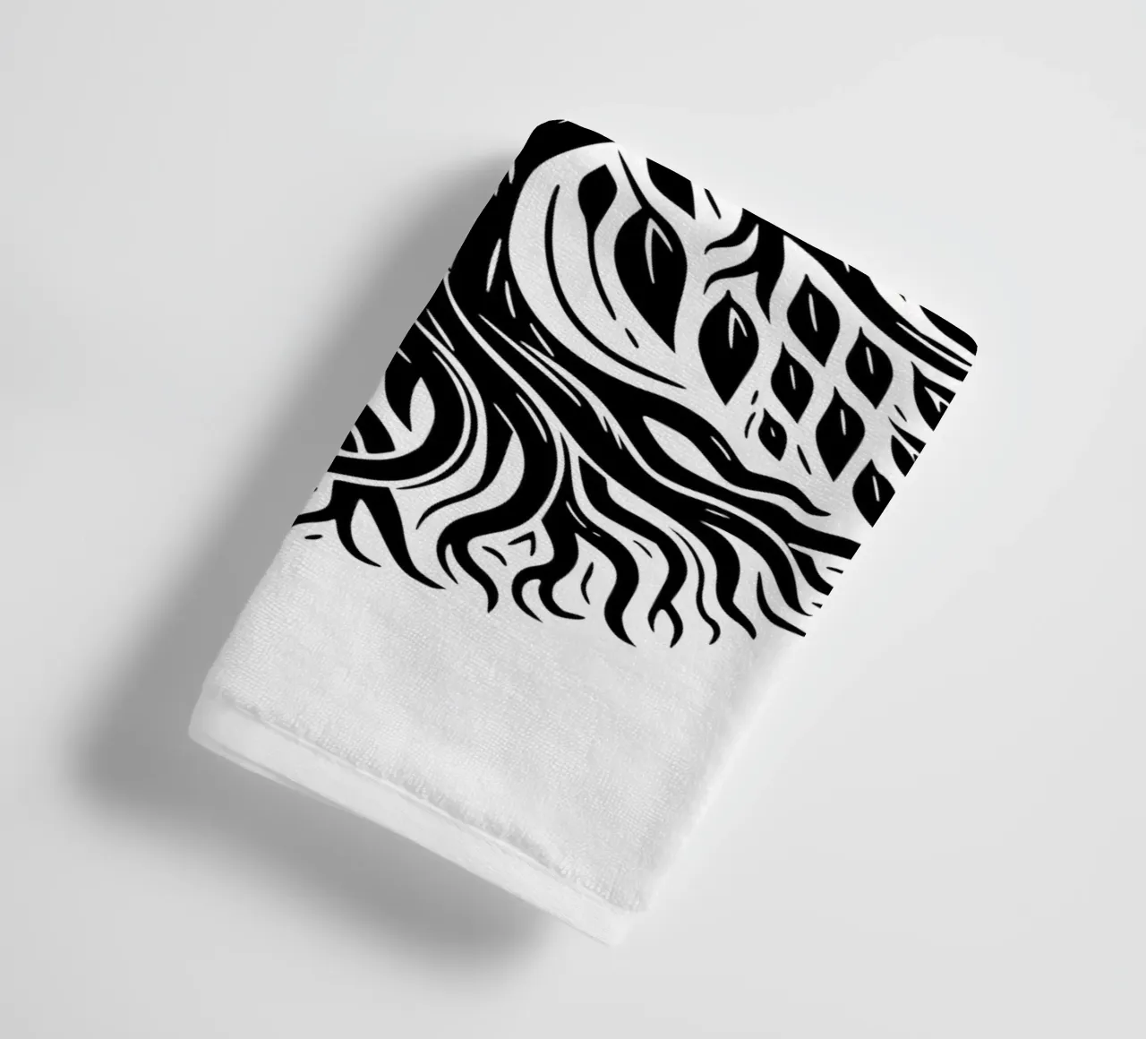 Albero della vita in bianco e nero asciugamano da bagno da Spiritual Touch