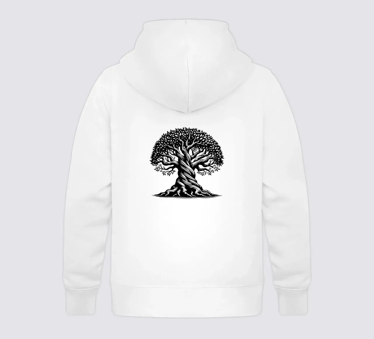 Albero della vita in bianco e nero felpa bambino con cappuccio da Spiritual Touch