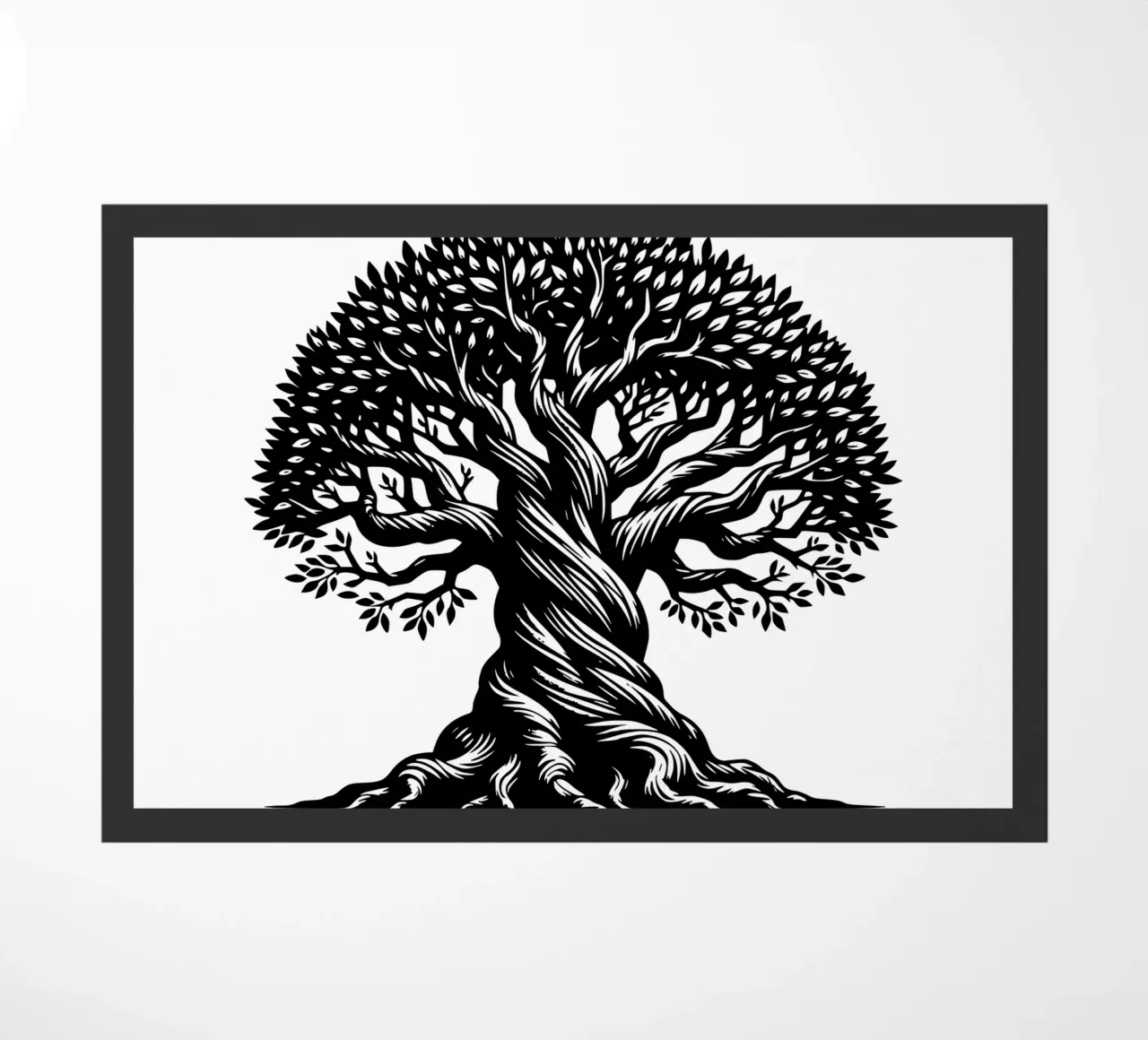 Albero della vita in bianco e nero zerbino da Spiritual Touch