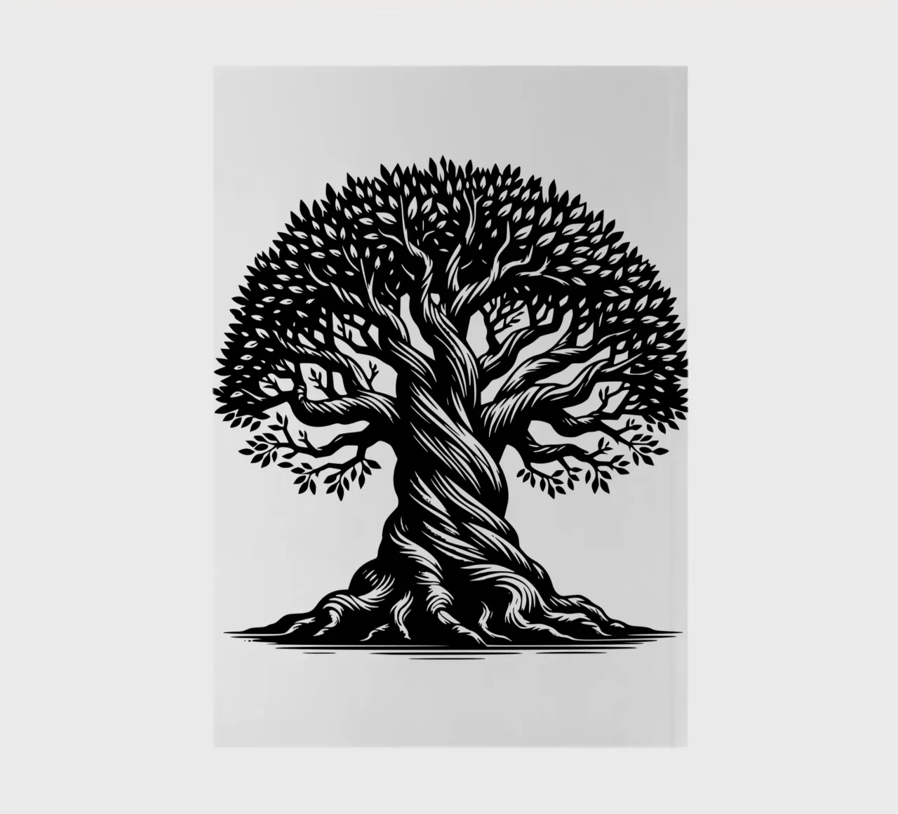 Black & White Tree of Life notebook by Spiritual Touch
