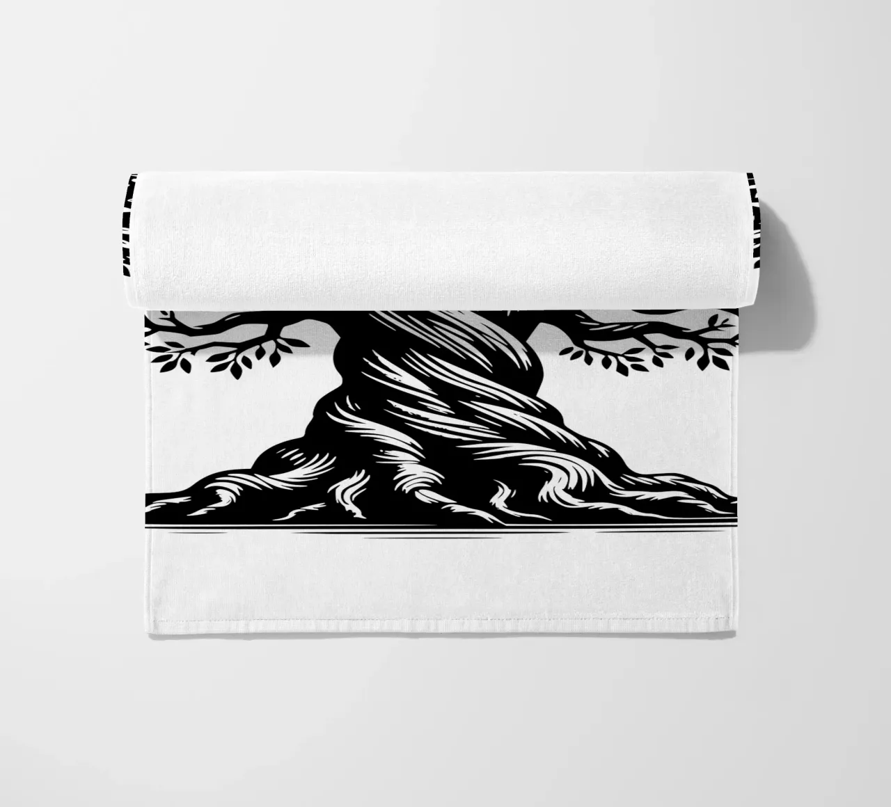 Albero della vita in bianco e nero telo mare da Spiritual Touch