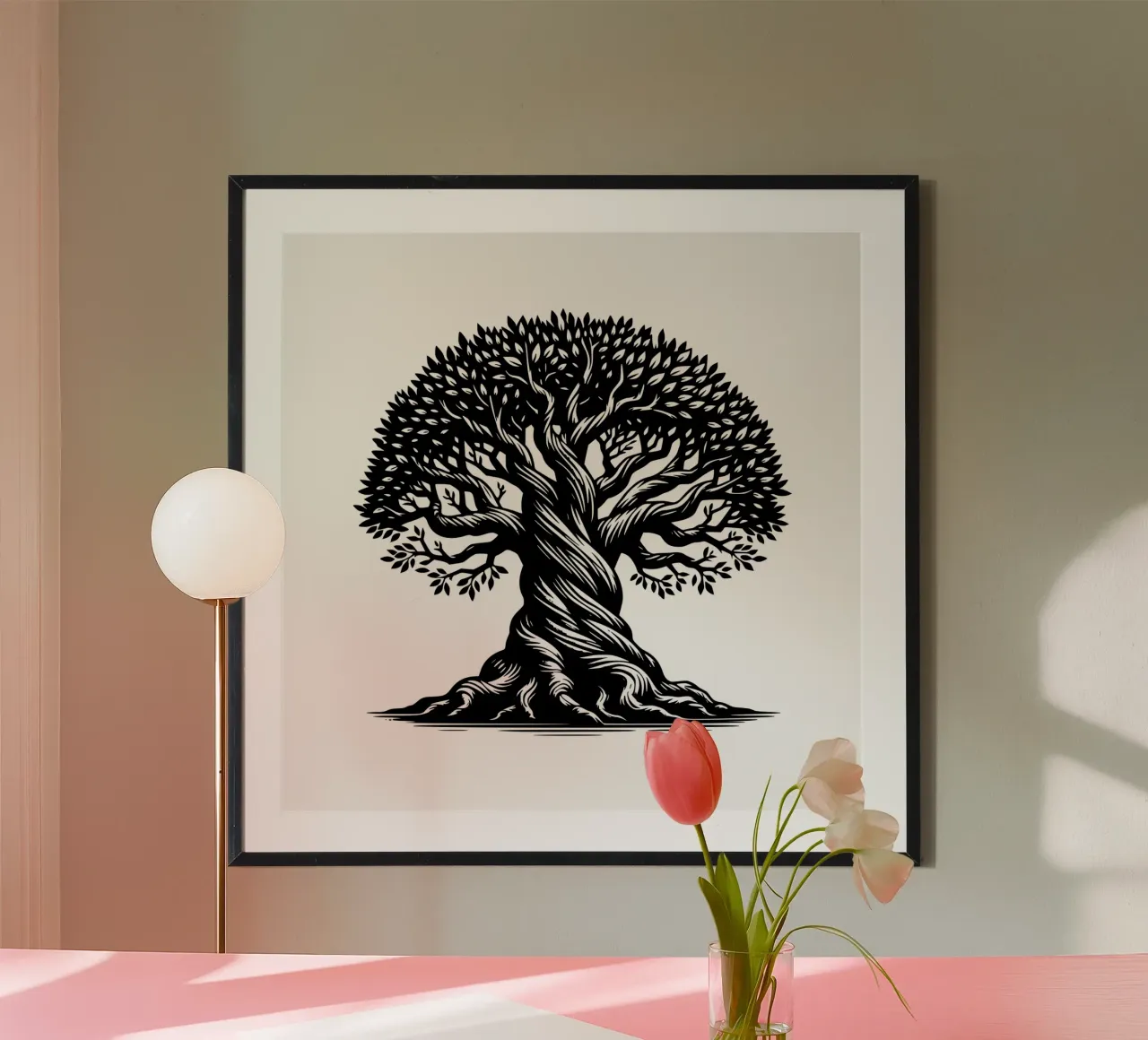 Albero della vita in bianco e nero carta hahnemühle da Spiritual Touch