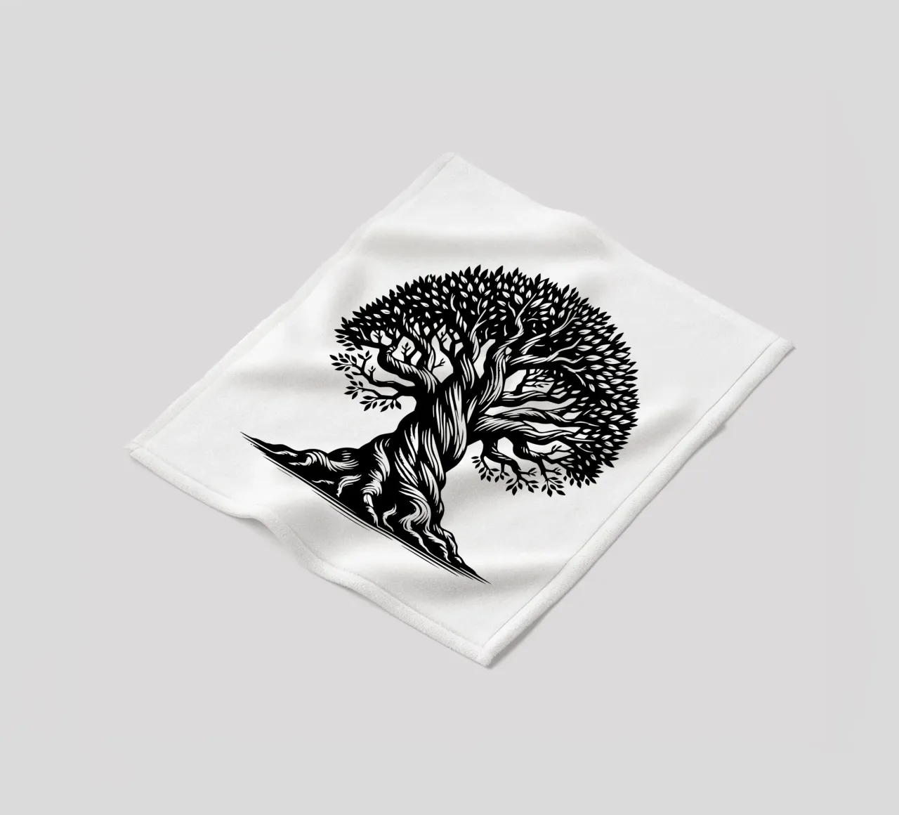 Albero della vita in bianco e nero coperta in pile da Spiritual Touch