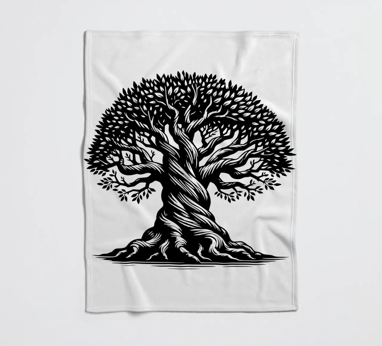 Albero della vita in bianco e nero coperta in pile da Spiritual Touch