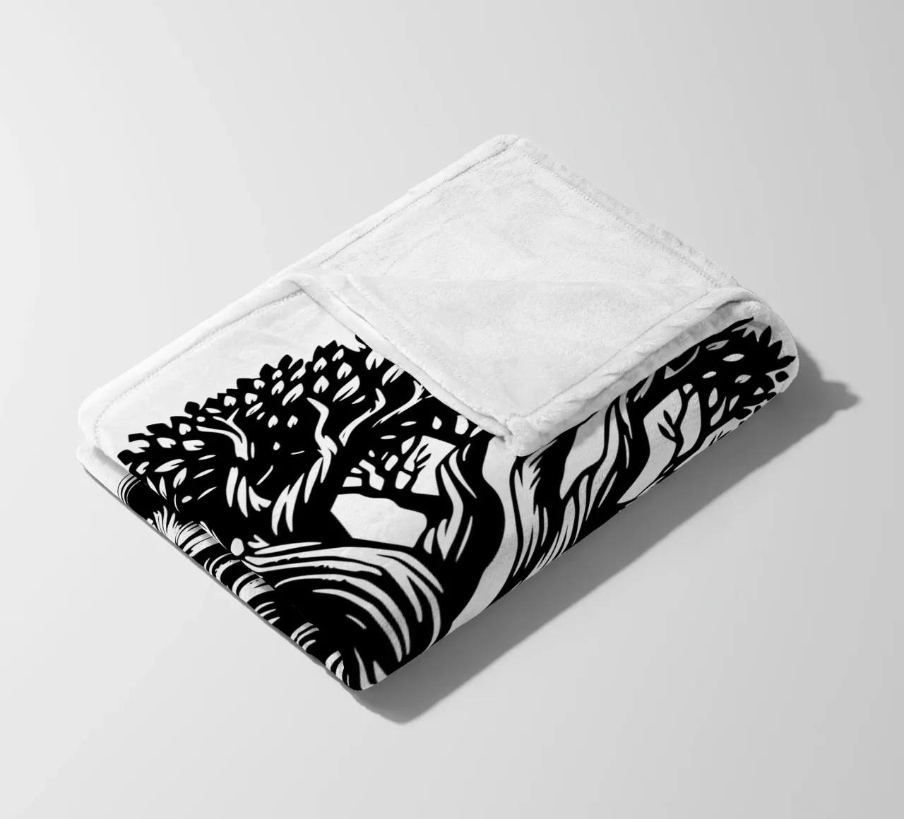 Albero della vita in bianco e nero coperta in pile da Spiritual Touch