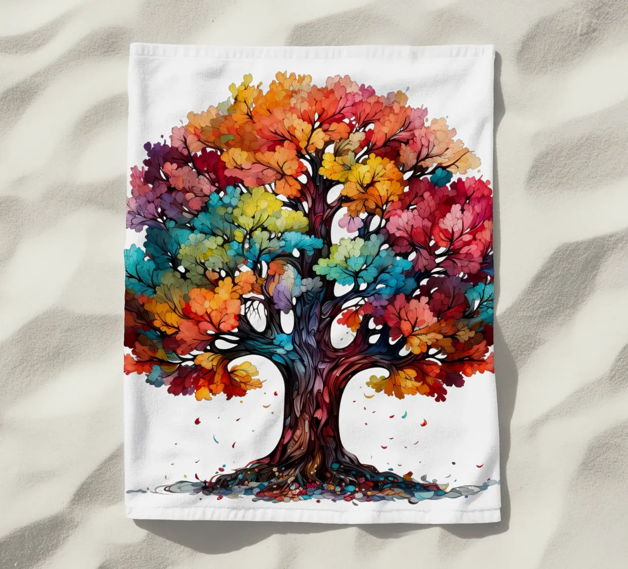 Albero della vita colorato telo mare da Spiritual Touch