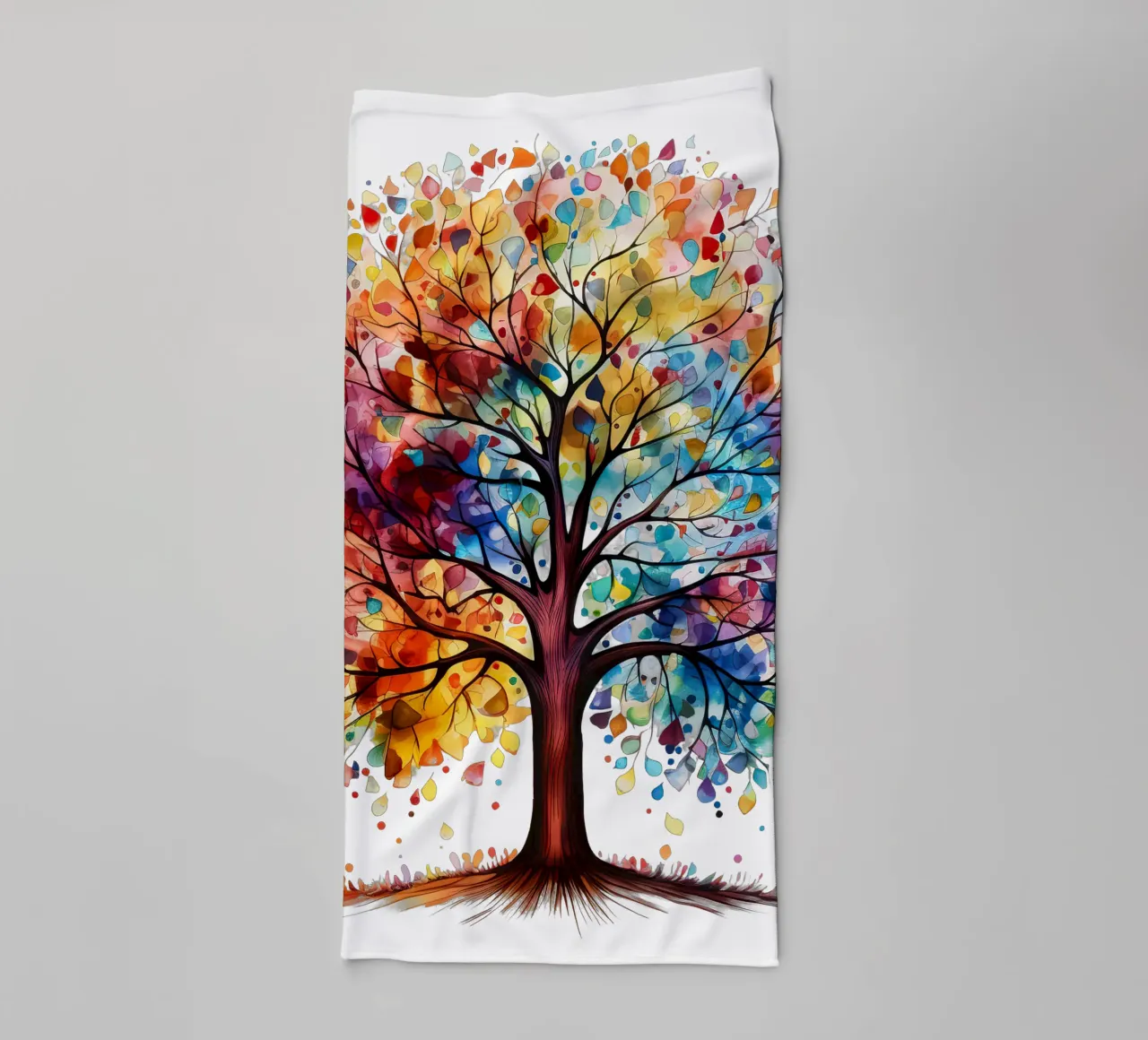 Albero della vita colorato asciugamano da bagno da Spiritual Touch